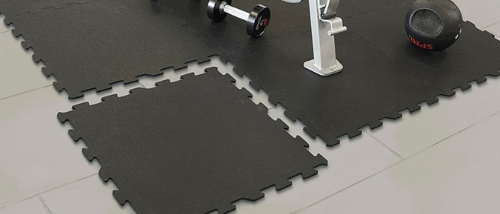 The
image of interlocking gym mat with 1m*1m area and 16mm thickness